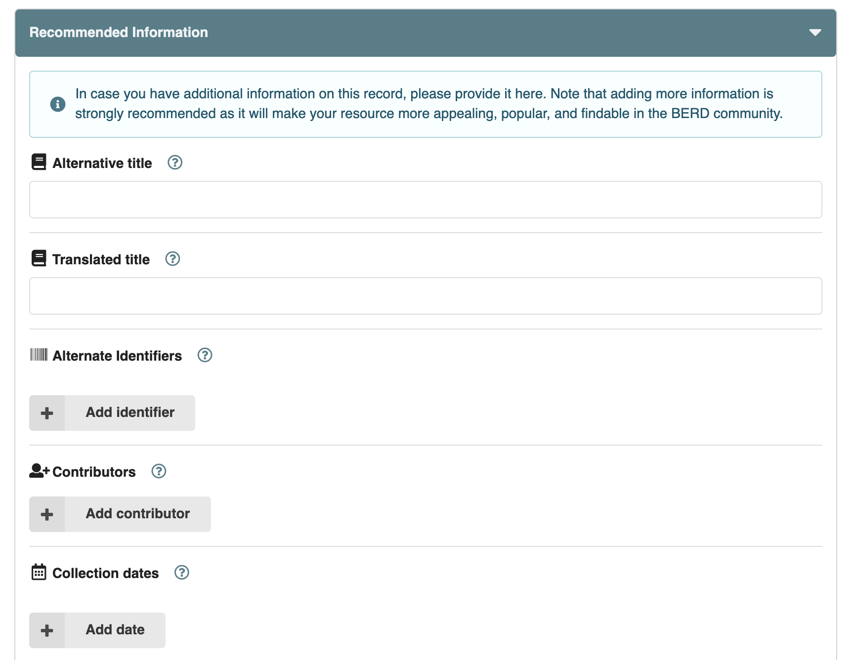 Step 7: Additional metadata